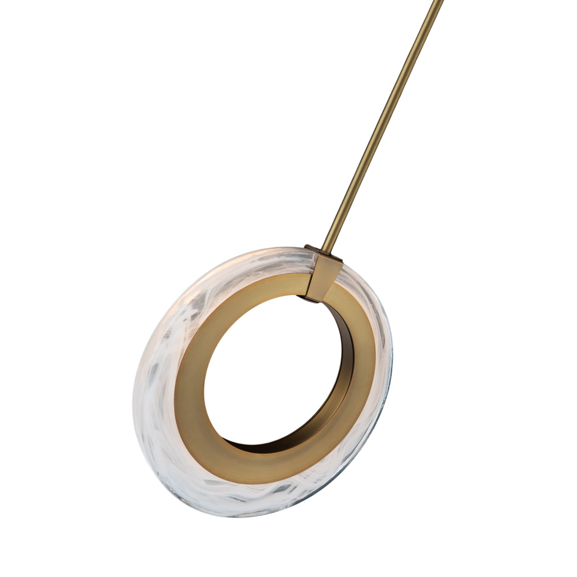 Serenity 10" LED Mini Pendant, Aged Brass Finish - Bees Lighting