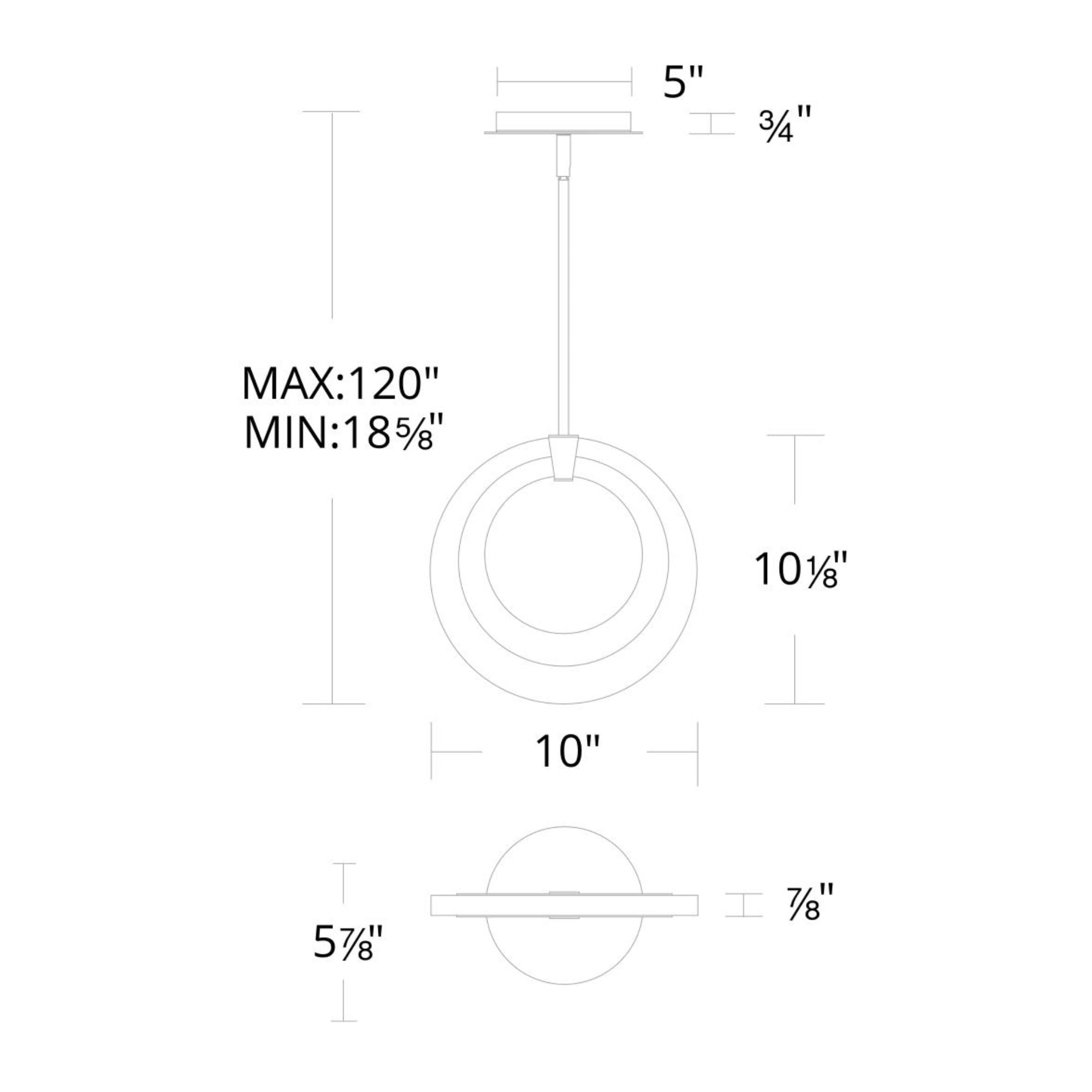 Serenity 10" LED Mini Pendant, Black Finish