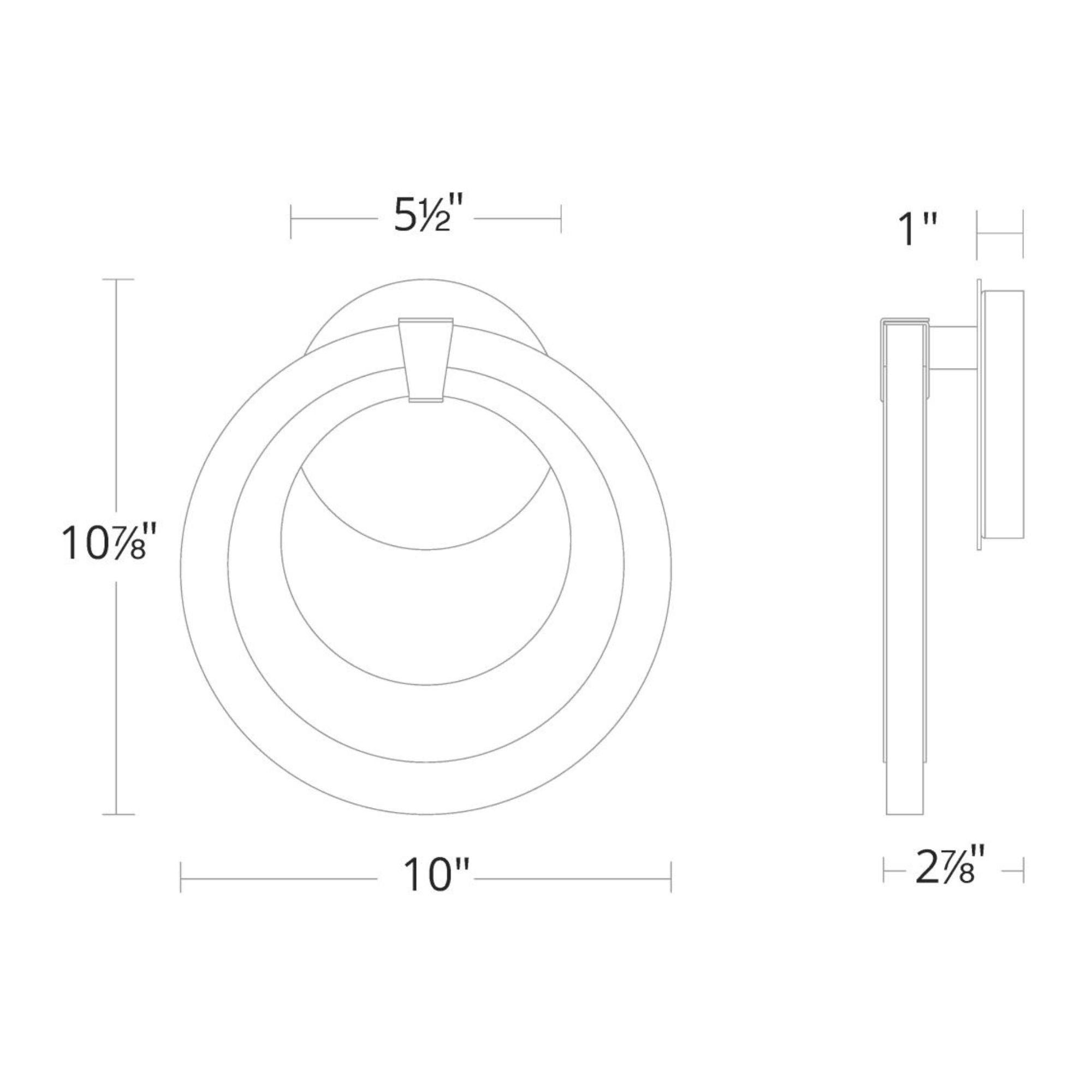 Serenity 11" LED Wall Sconce, Black Finish