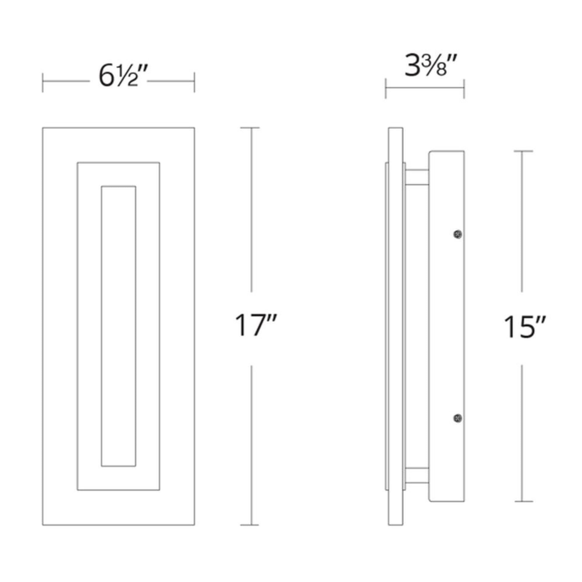 Shadow 17" LED Outdoor Wall Sconce, Black Finish - Bees Lighting