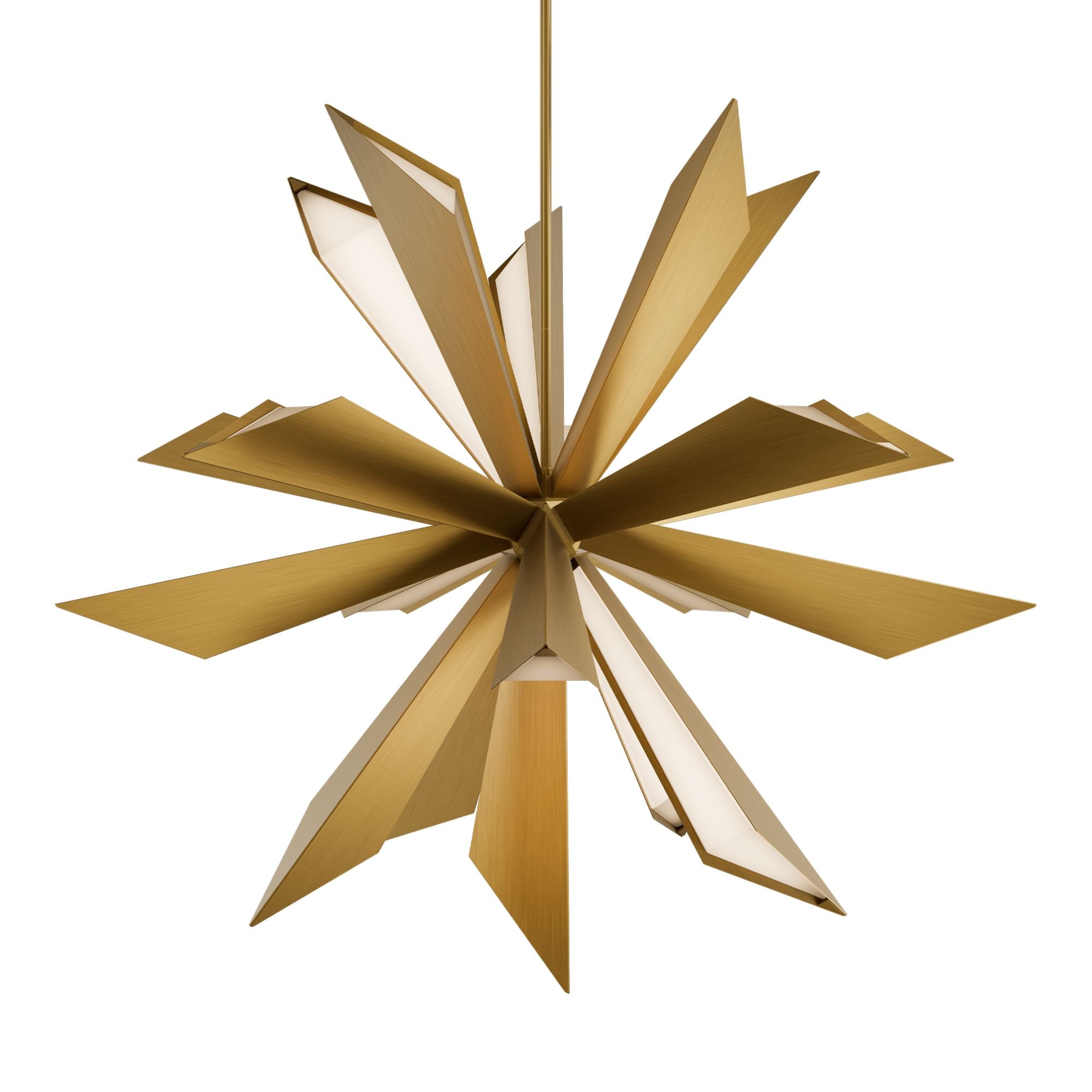 Siren 40" LED Pendant, Aged Brass Finish