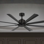 Size Matters 65" Matte Black Smart Windmill Ceiling Fan