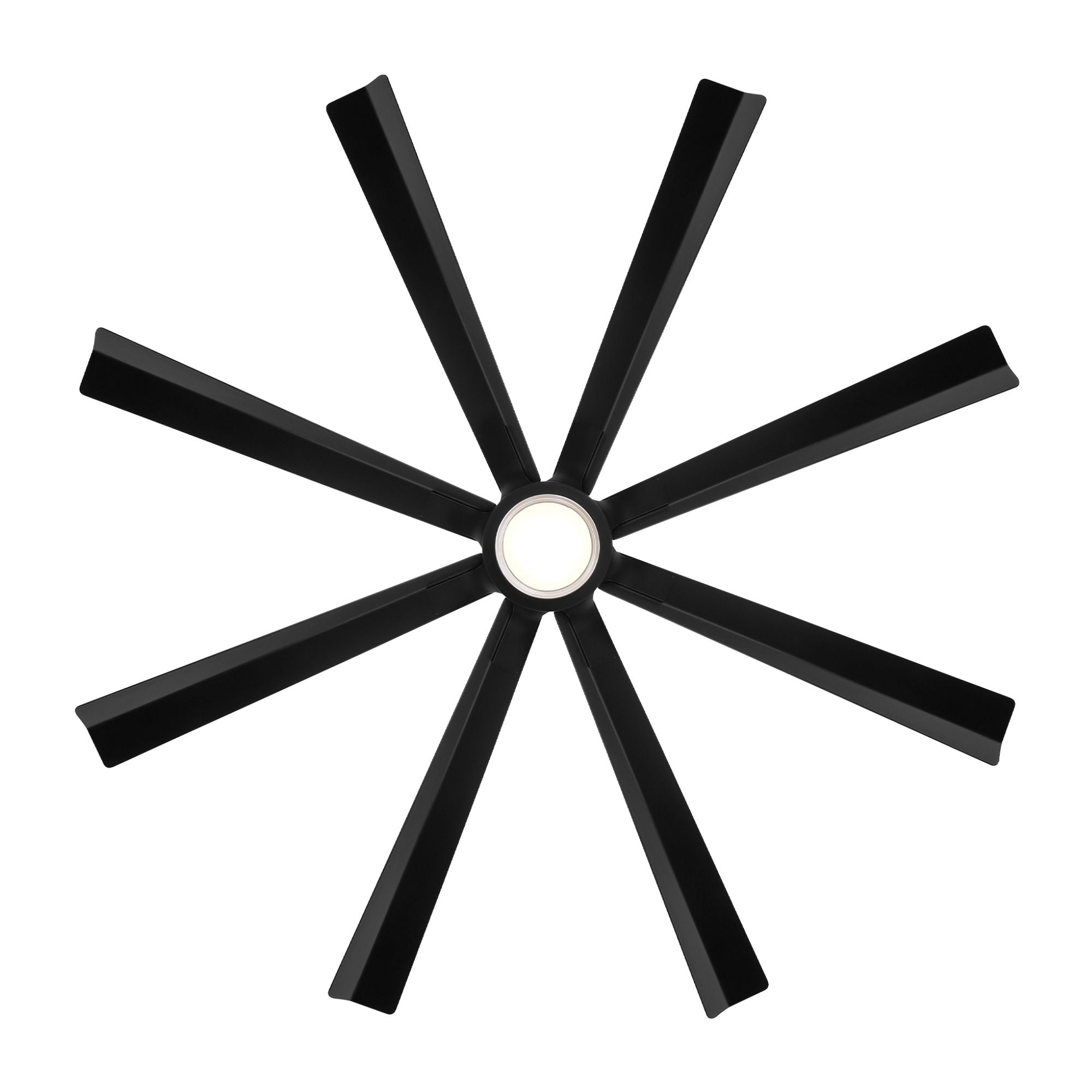 Size Matters 65" Matte Black Smart Windmill Ceiling Fan with LED Light