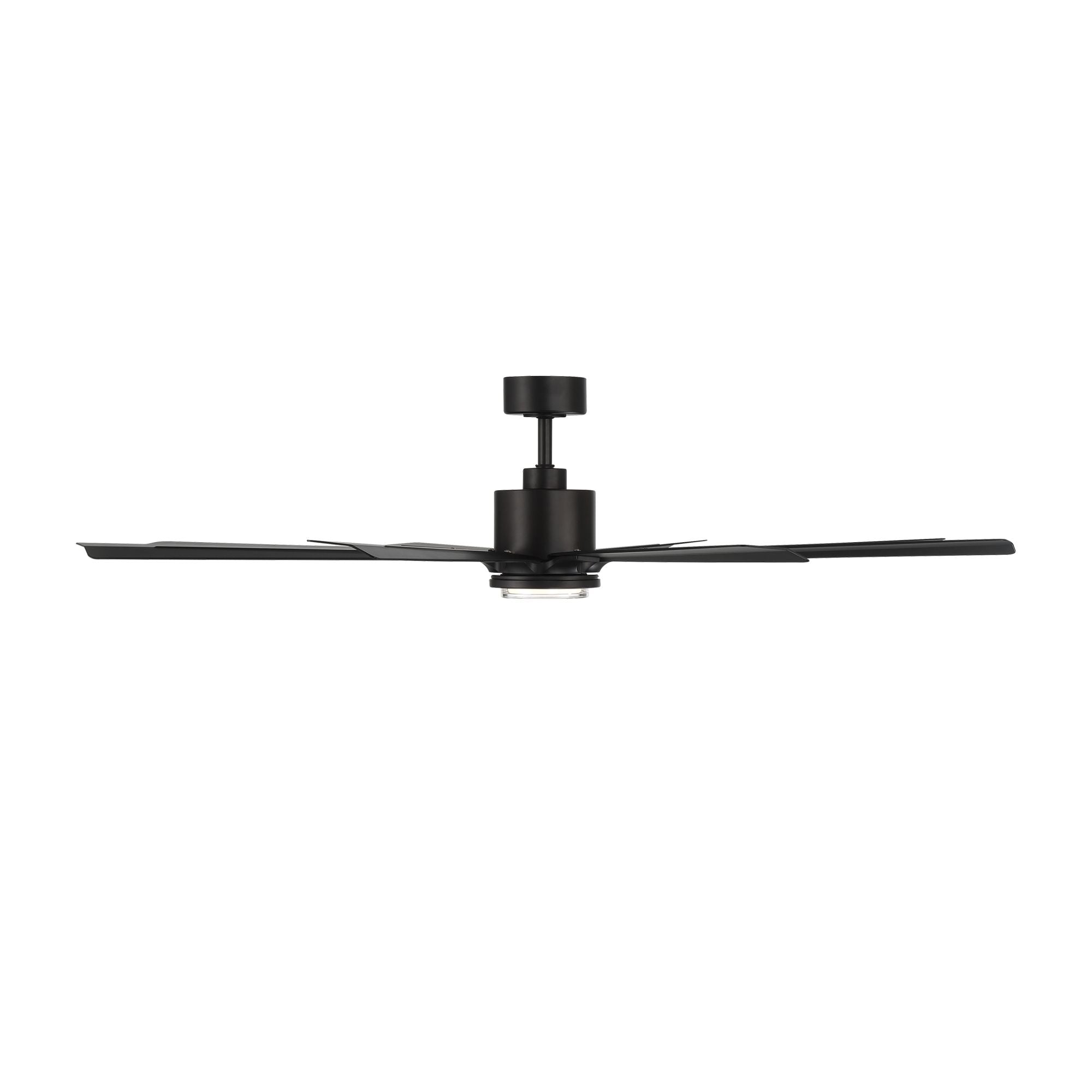 Size Matters 65" Matte Black Smart Windmill Ceiling Fan with LED Light