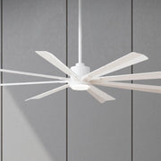 Size Matters 65" Matte White Smart Windmill Ceiling Fan with LED Light