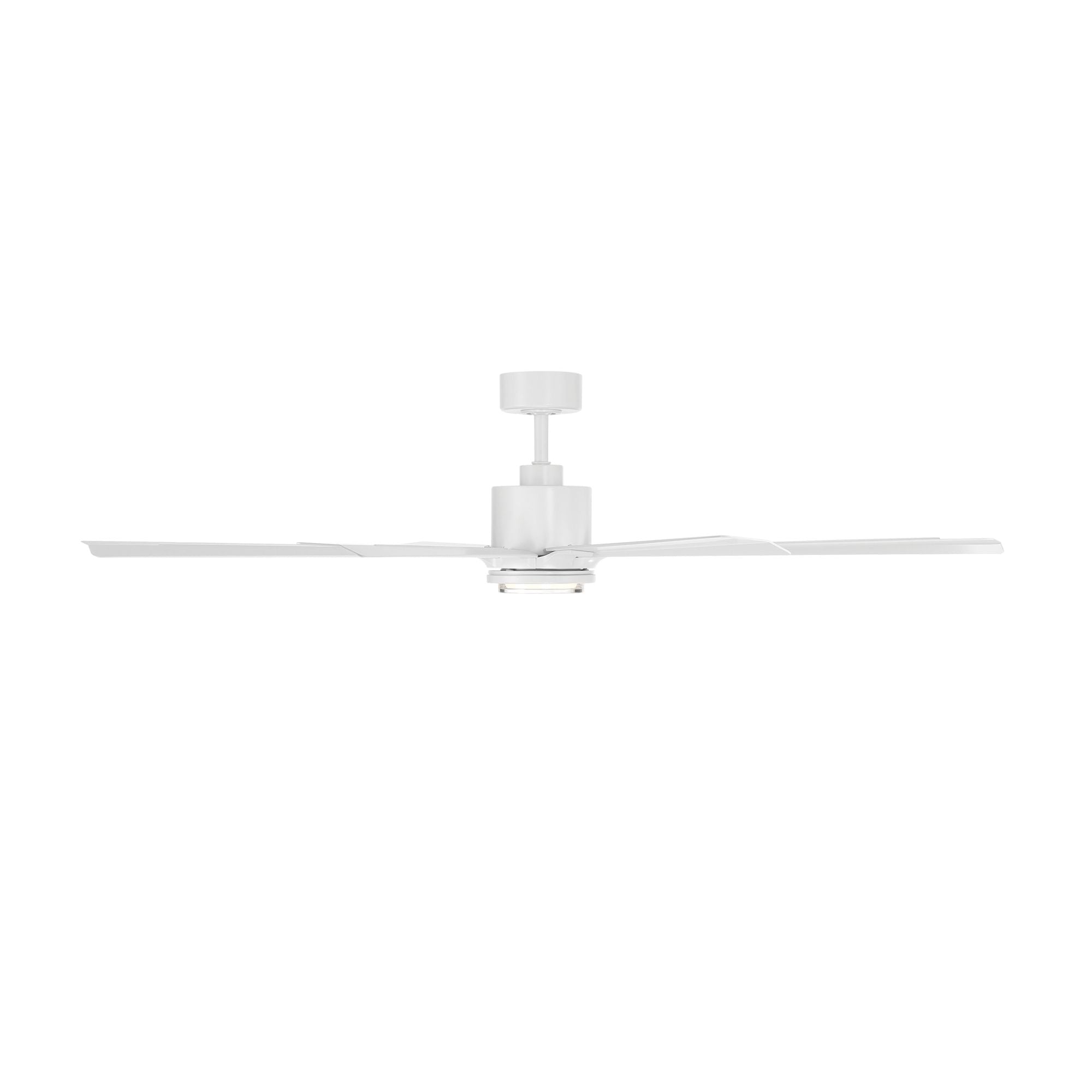 Size Matters 65" Matte White Smart Windmill Ceiling Fan with LED Light