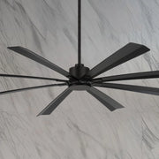 Size Matters 84" Matte Black Smart Windmill Ceiling Fan