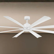 Size Matters 84" Matte White Smart Windmill Ceiling Fan