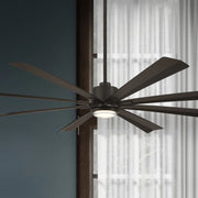 Size Matters 84" Bronze Smart Windmill Ceiling Fan with LED Light