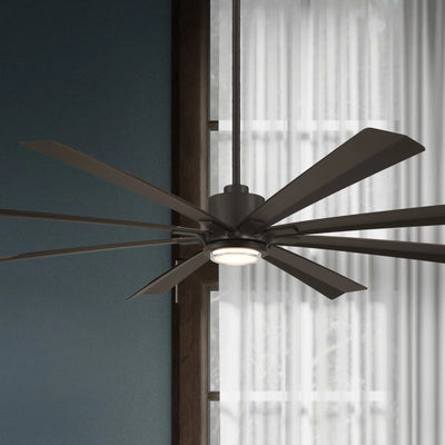 Size Matters 84" Bronze Smart Windmill Ceiling Fan with LED Light