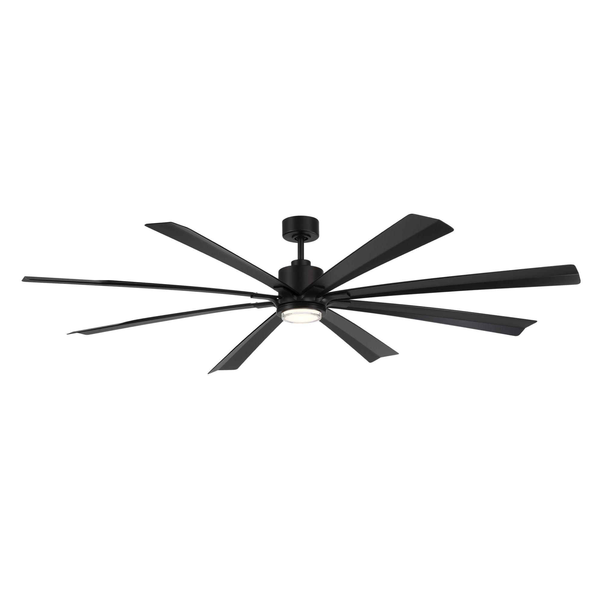 Size Matters 84" Matte Black Smart Windmill Ceiling Fan with LED Light