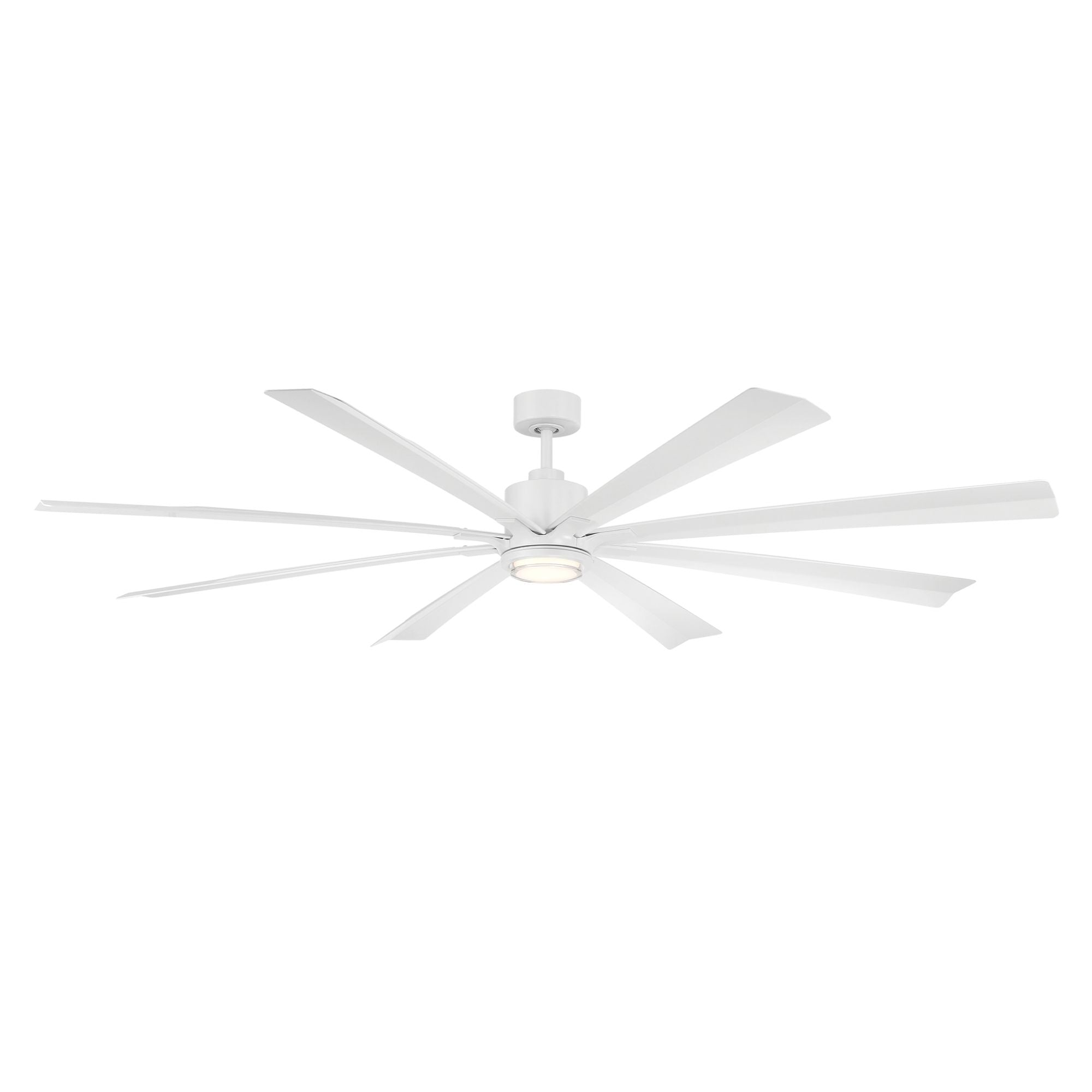 Size Matters 84" Matte White Smart Windmill Ceiling Fan with LED Light