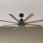 Size Matters 56" Matte Black/Distressed Koa Smart Windmill Ceiling Fan