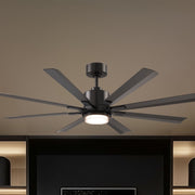 Size Matters 56" Bronze Smart Windmill Ceiling Fan with LED Light