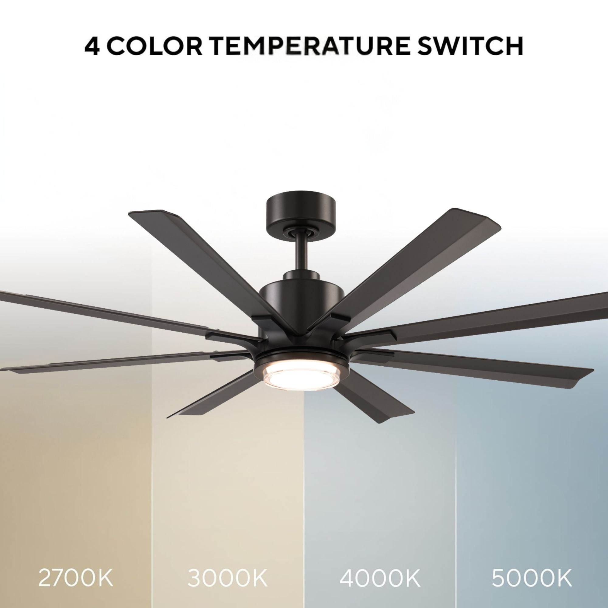 Size Matters 56" Bronze Smart Windmill Ceiling Fan with LED Light