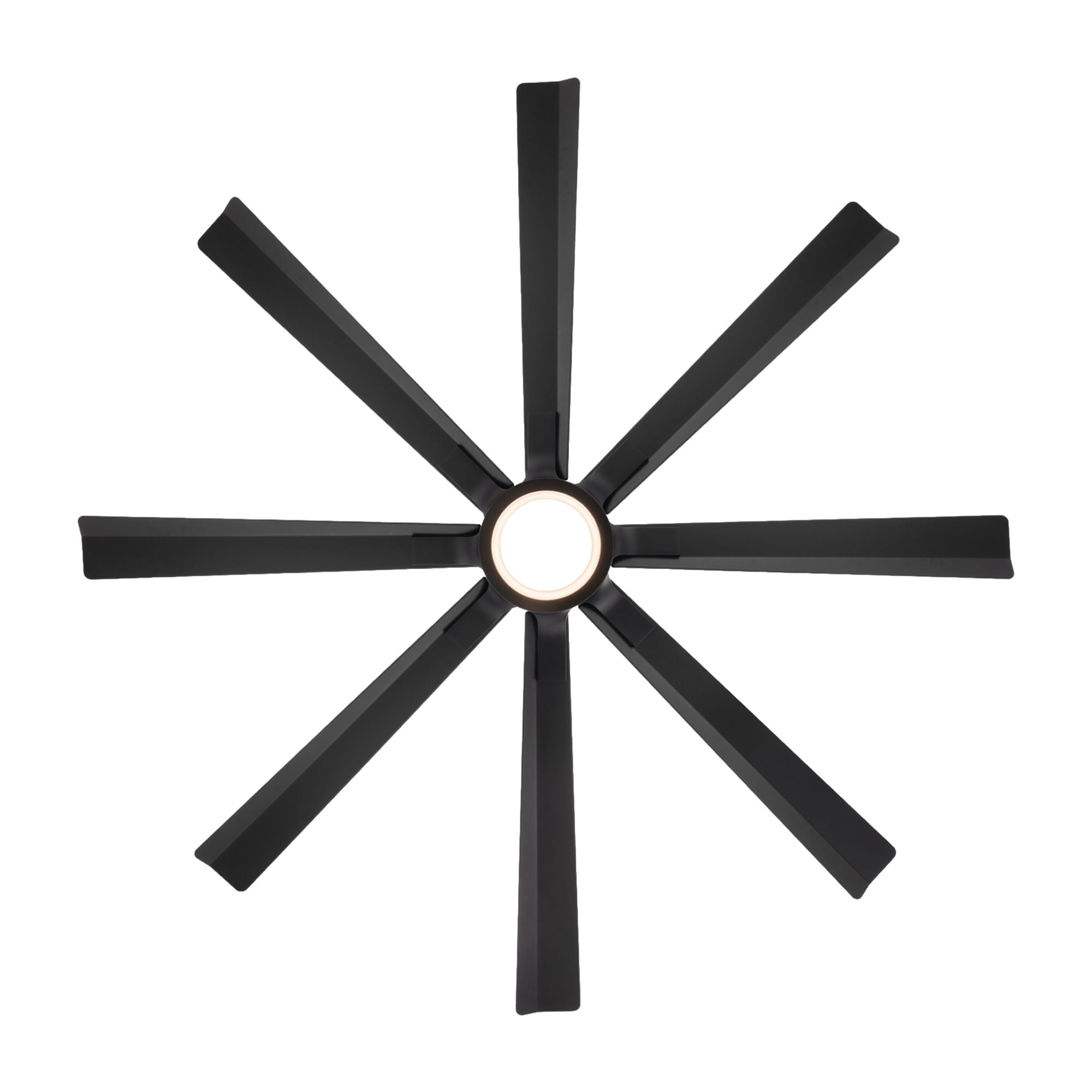 Size Matters 56" Matte Black Smart Windmill Ceiling Fan with LED Light