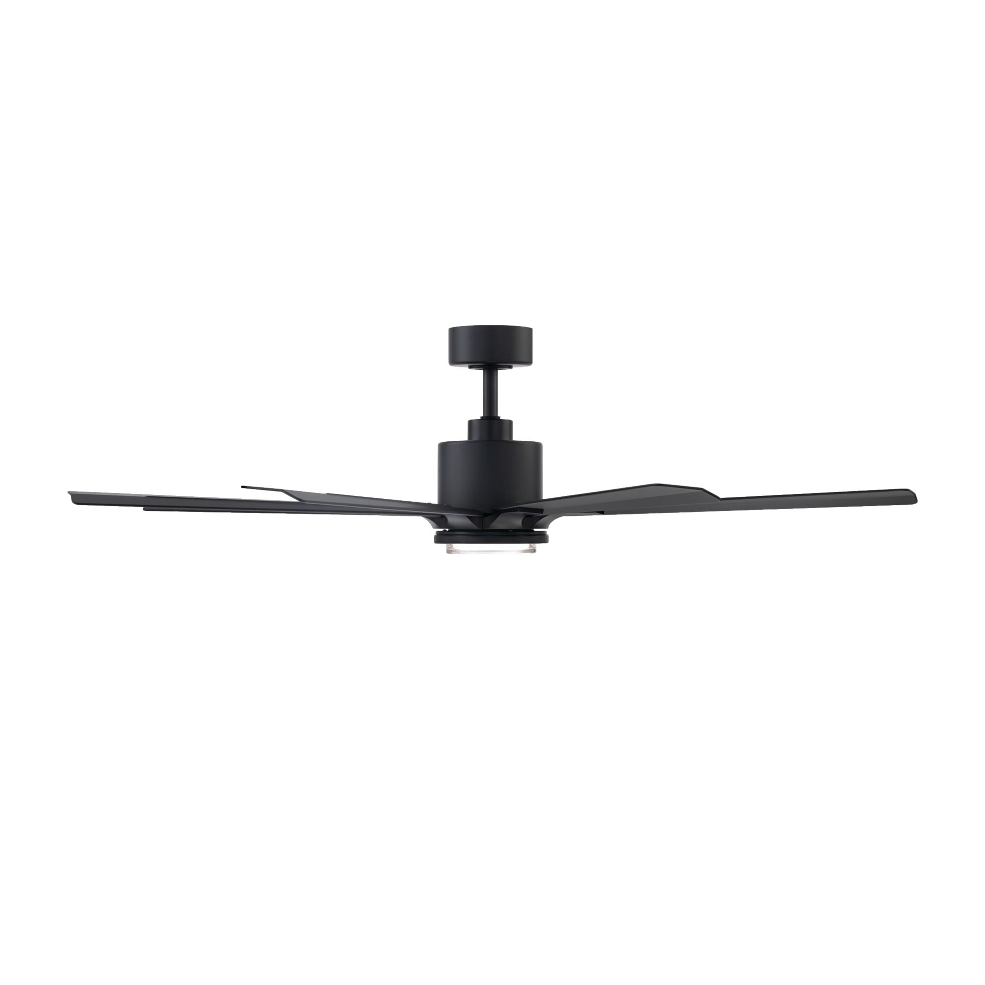 Size Matters 56" Matte Black Smart Windmill Ceiling Fan with LED Light