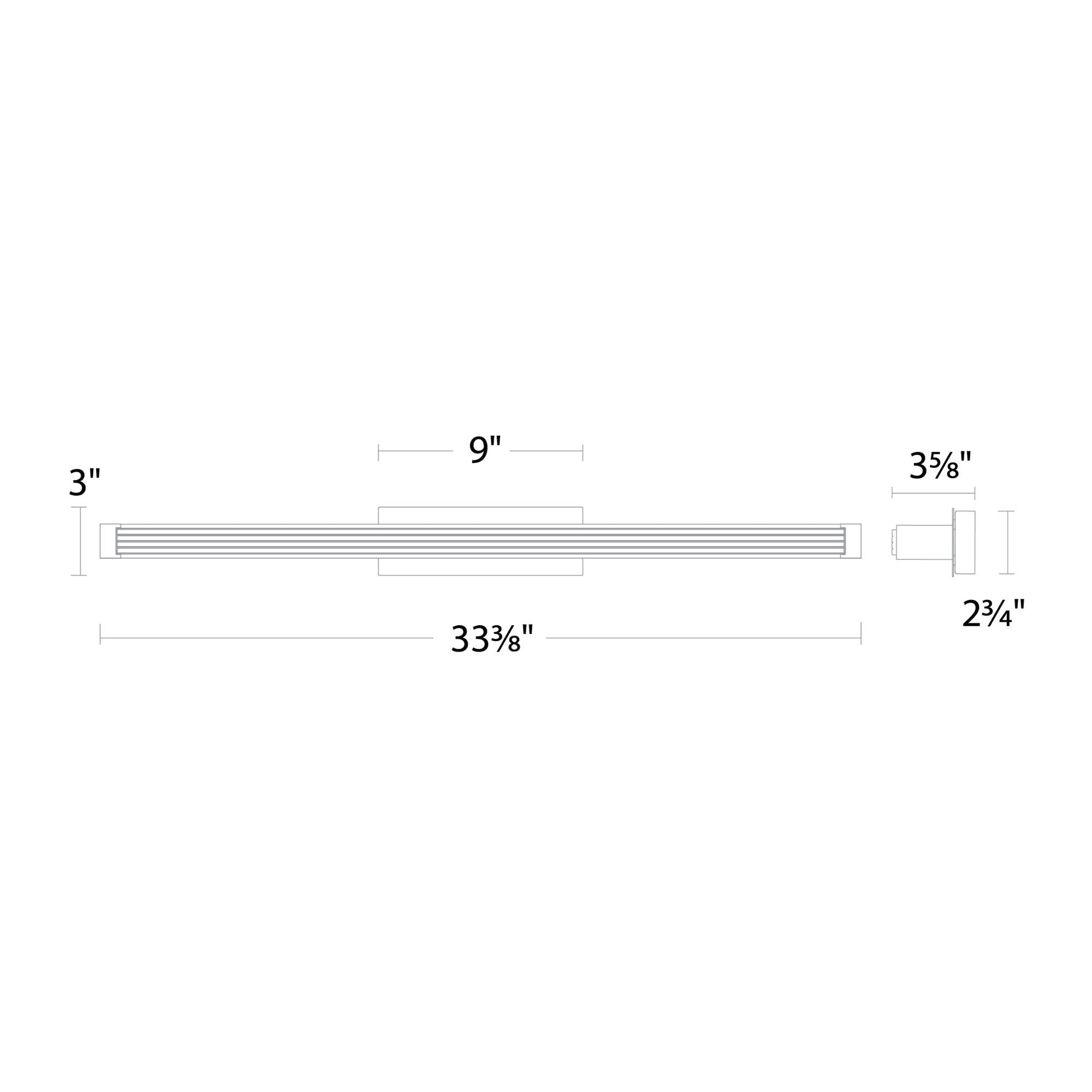 Skein 33" LED Bath Vanity, Aged Brass Finish