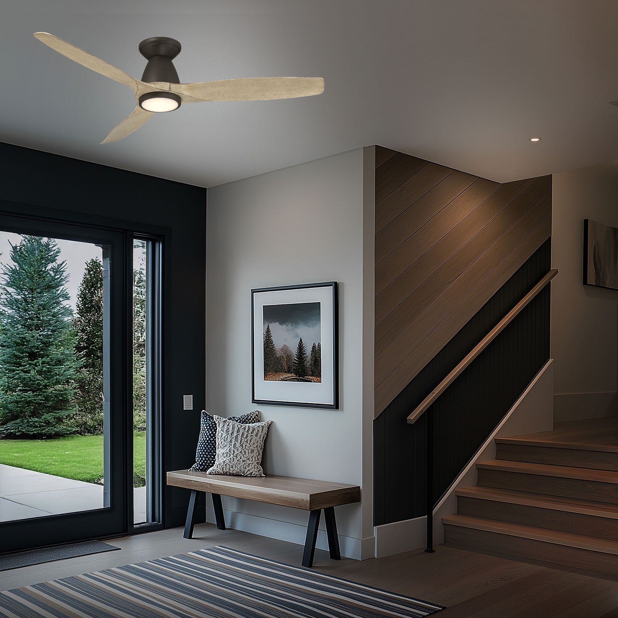 Modern Forms Skylark Flush 54" Bronze LED Smart Ceiling Fan