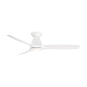 Skylark Flush 54" Smart Ceiling Fan with LED Light, Matte White