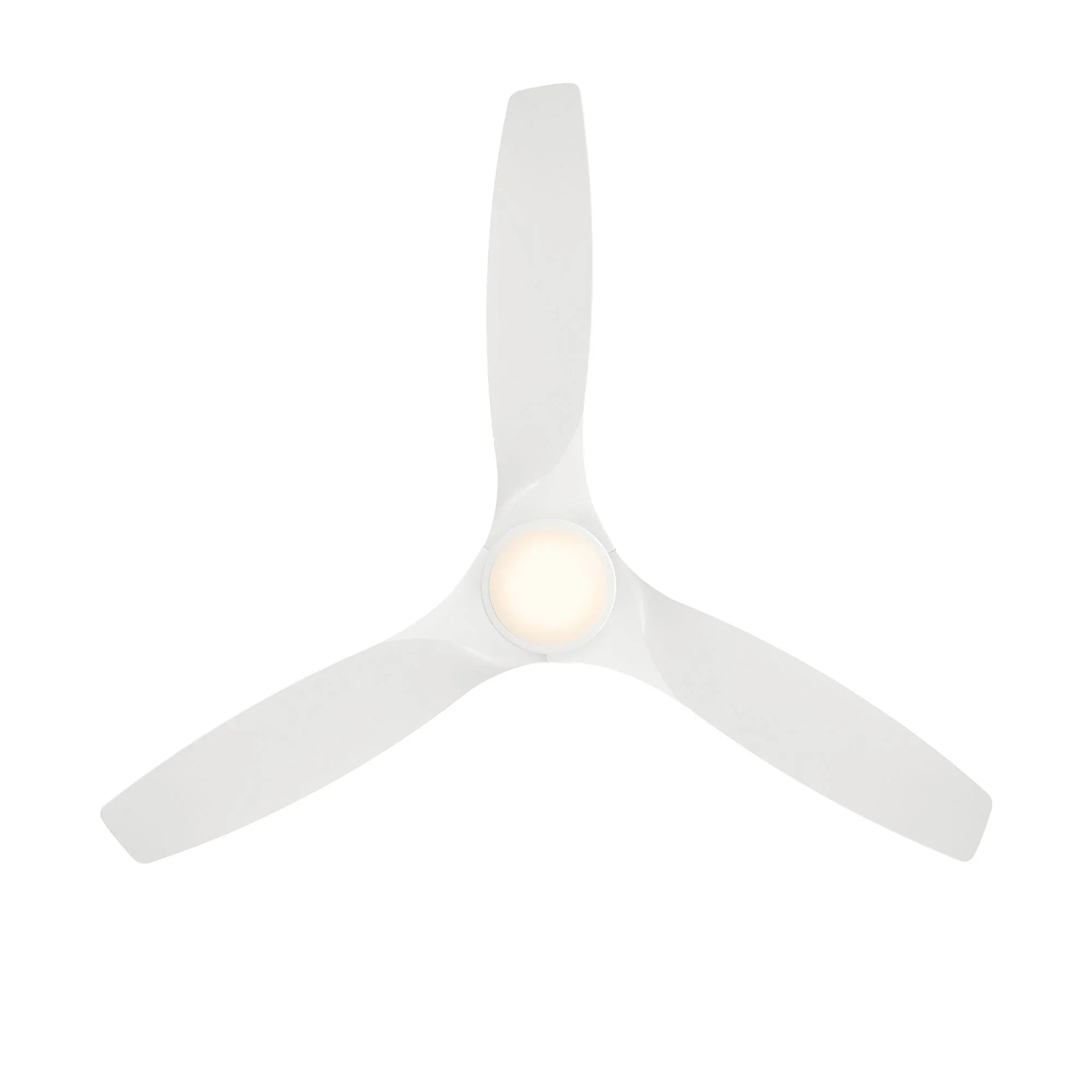 Skylark Flush 54" Smart Ceiling Fan with LED Light, Matte White