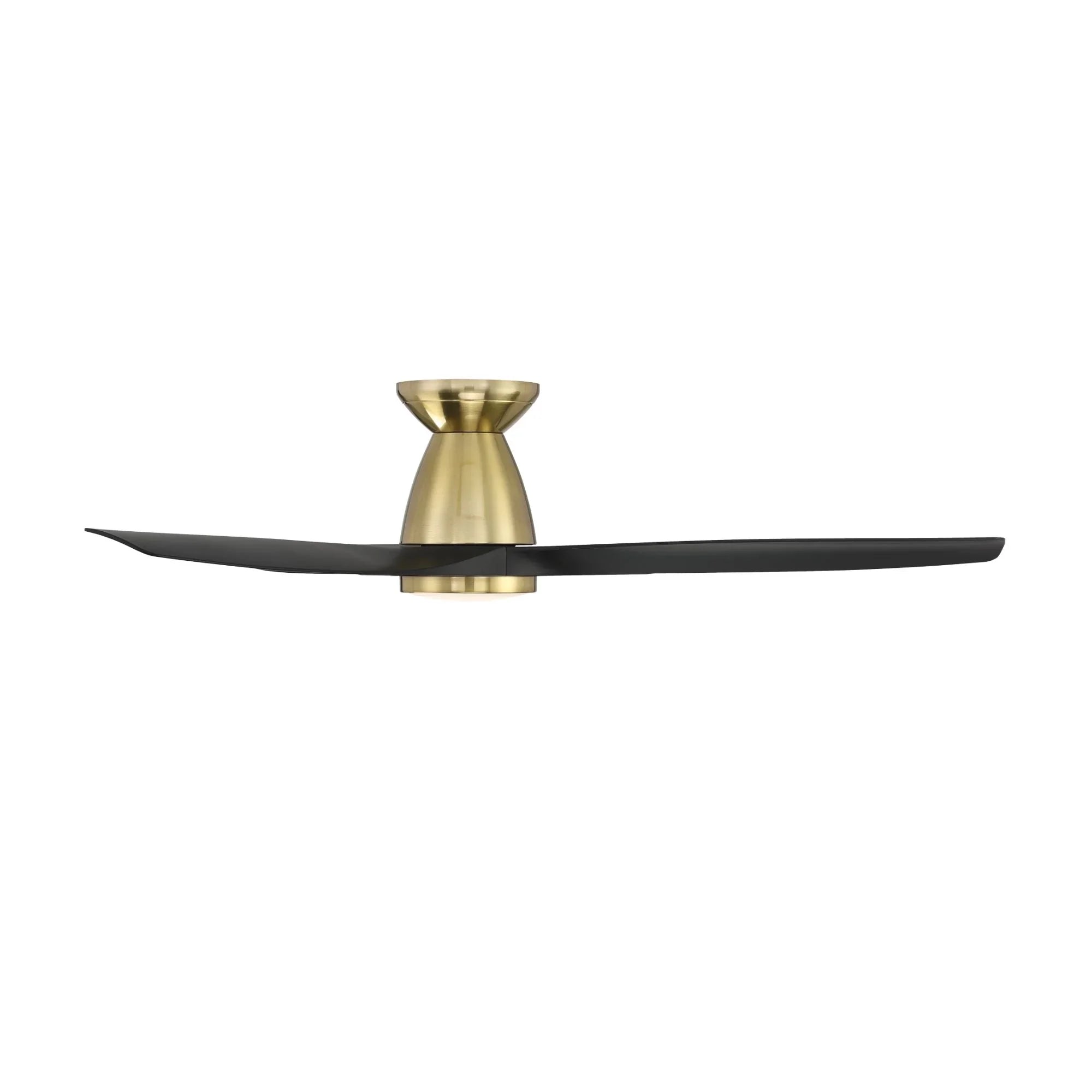 Skylark Flush 54" Brass & Black LED Smart Ceiling Fan