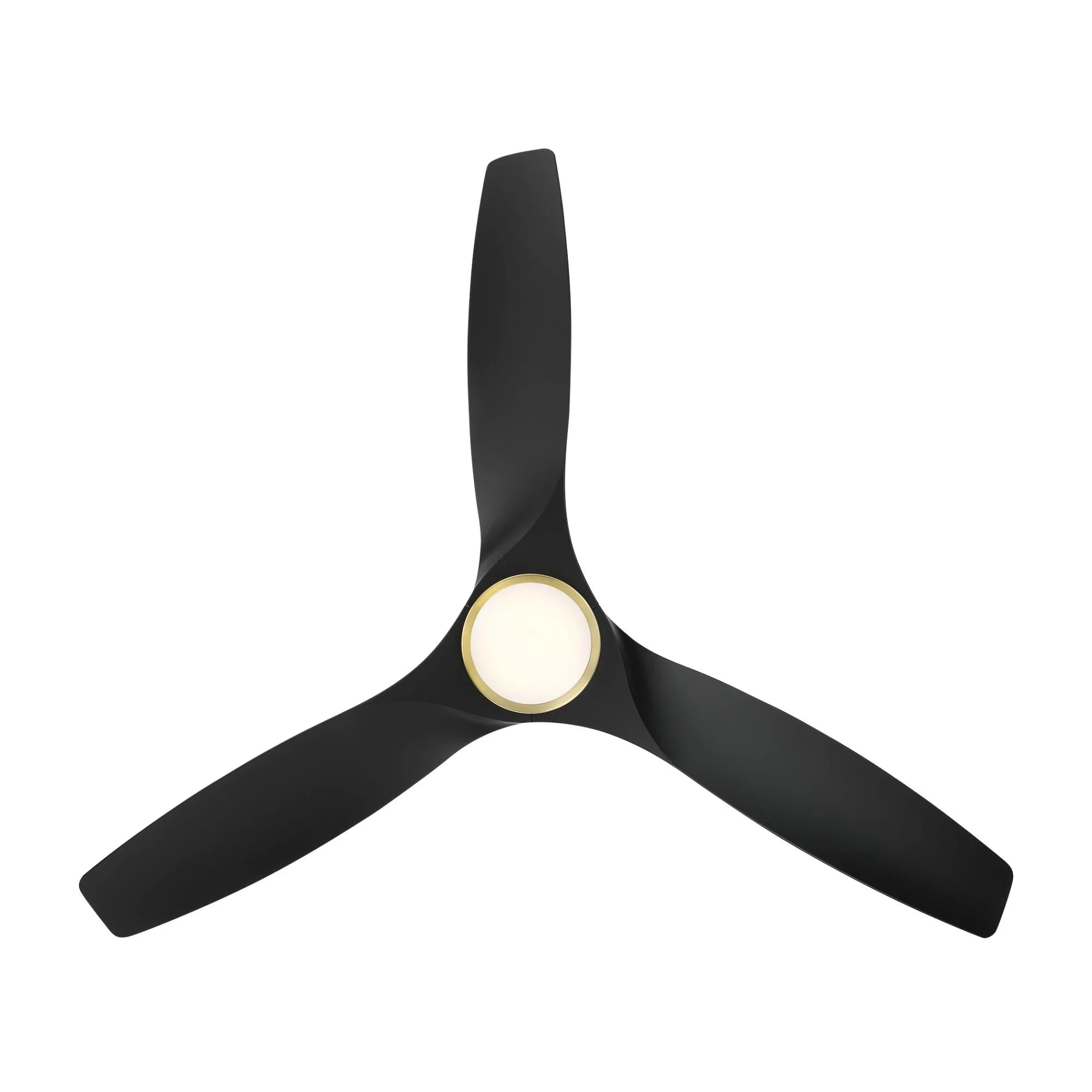 Skylark Flush 54" Brass & Black LED Smart Ceiling Fan
