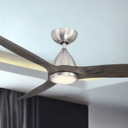 Skylark 54" Smart Ceiling Fan with CCT LED Light, Brushed Nickel