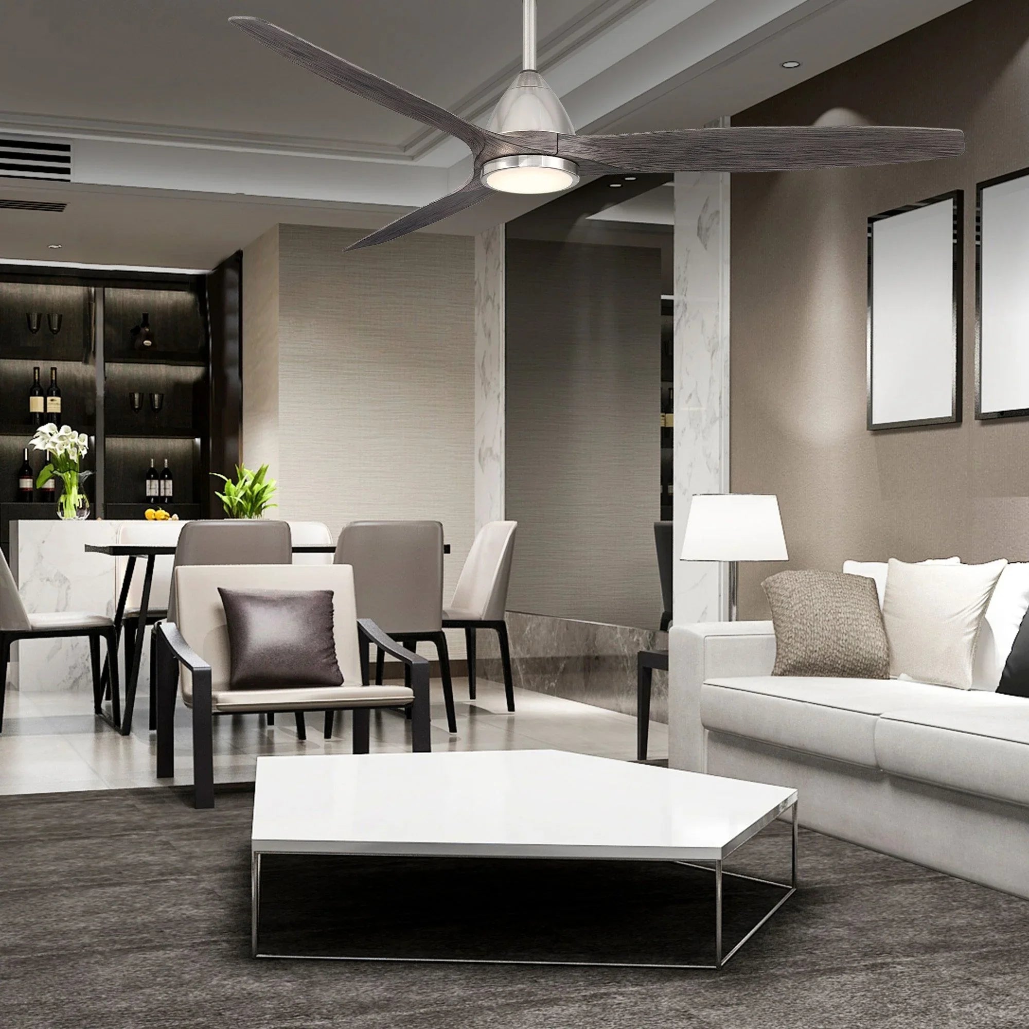 Skylark 54" Nickel LED Smart Ceiling Fan