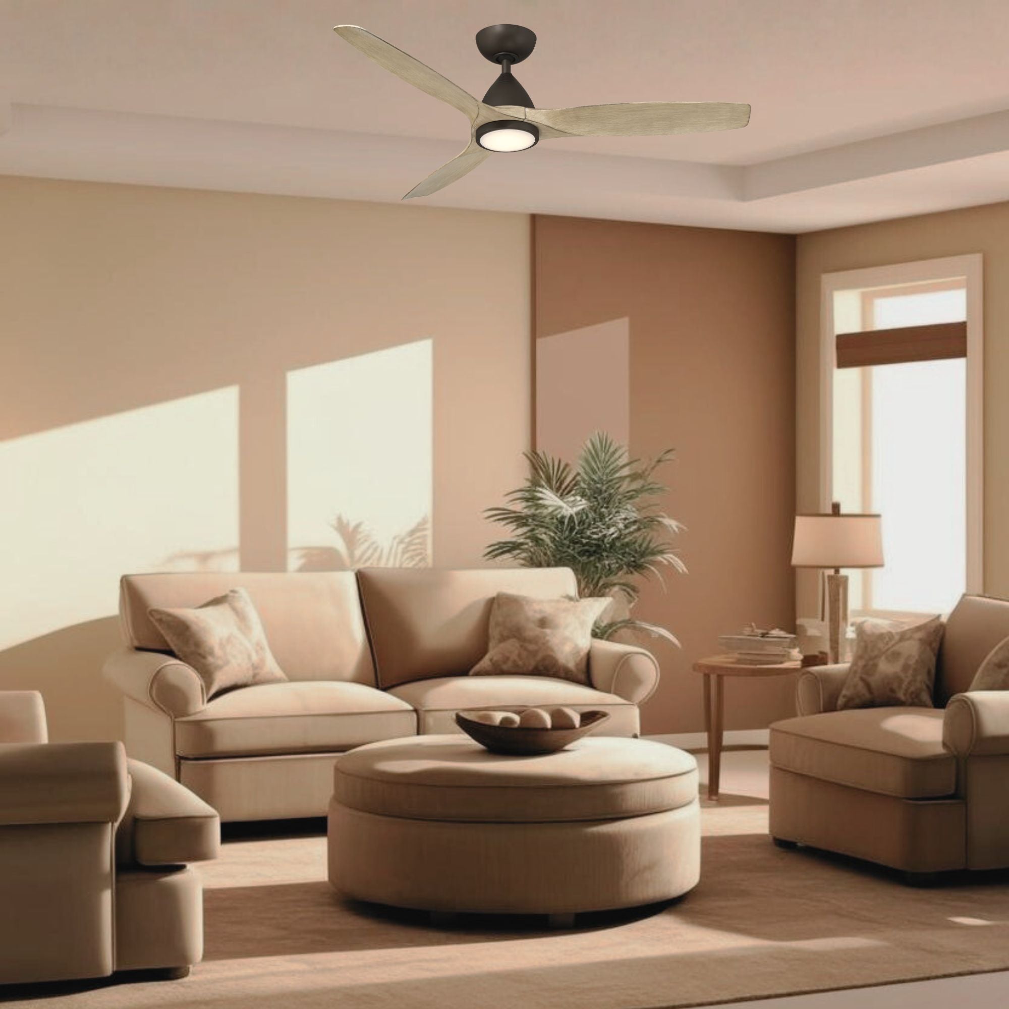 Skylark 54" Smart Ceiling Fan with CCT LED Light, Bronze