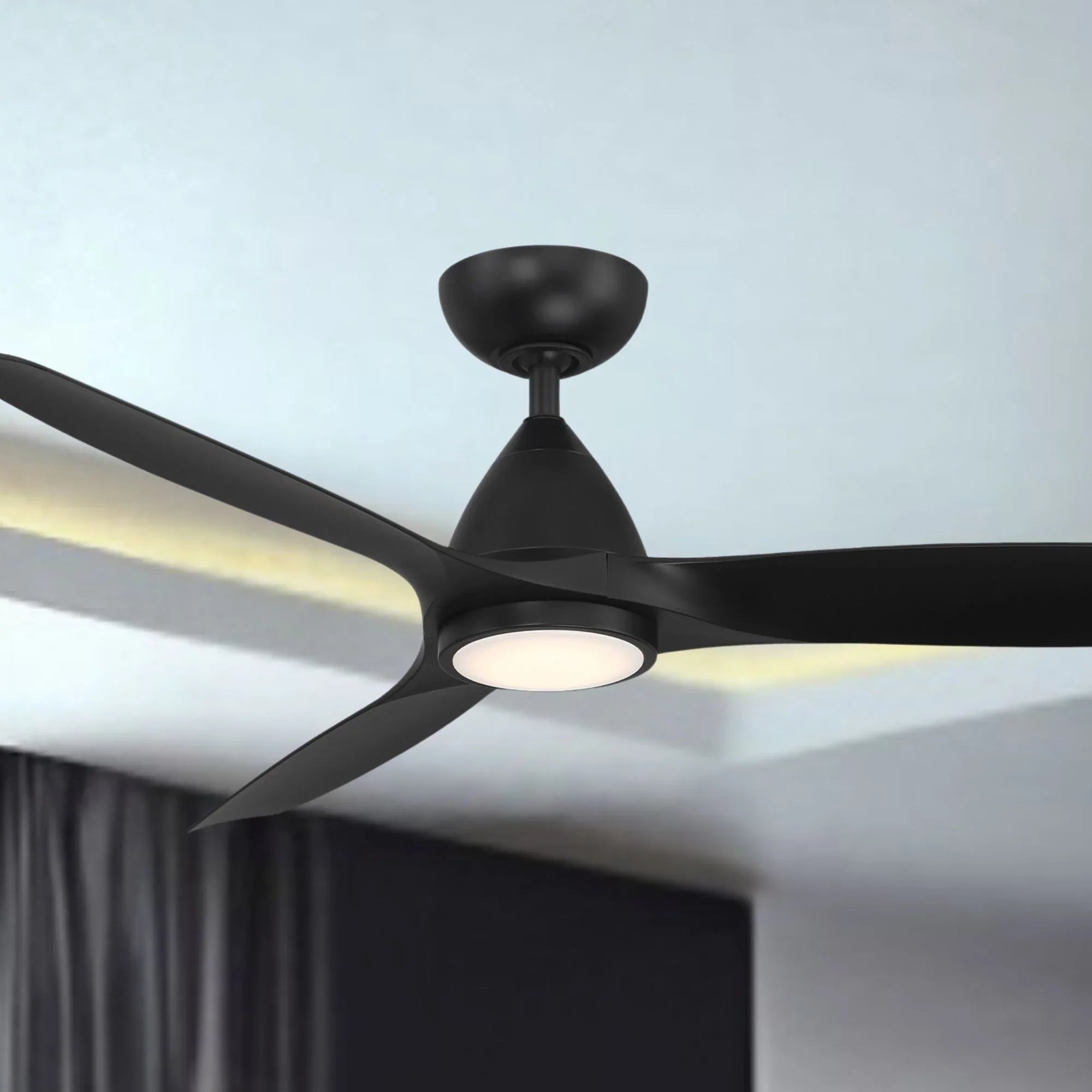 Skylark 54" Smart Ceiling Fan with CCT LED Light, Matte Black