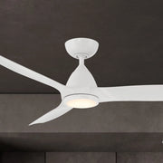 Skylark 54" Smart Ceiling Fan with CCT LED Light, Matte White