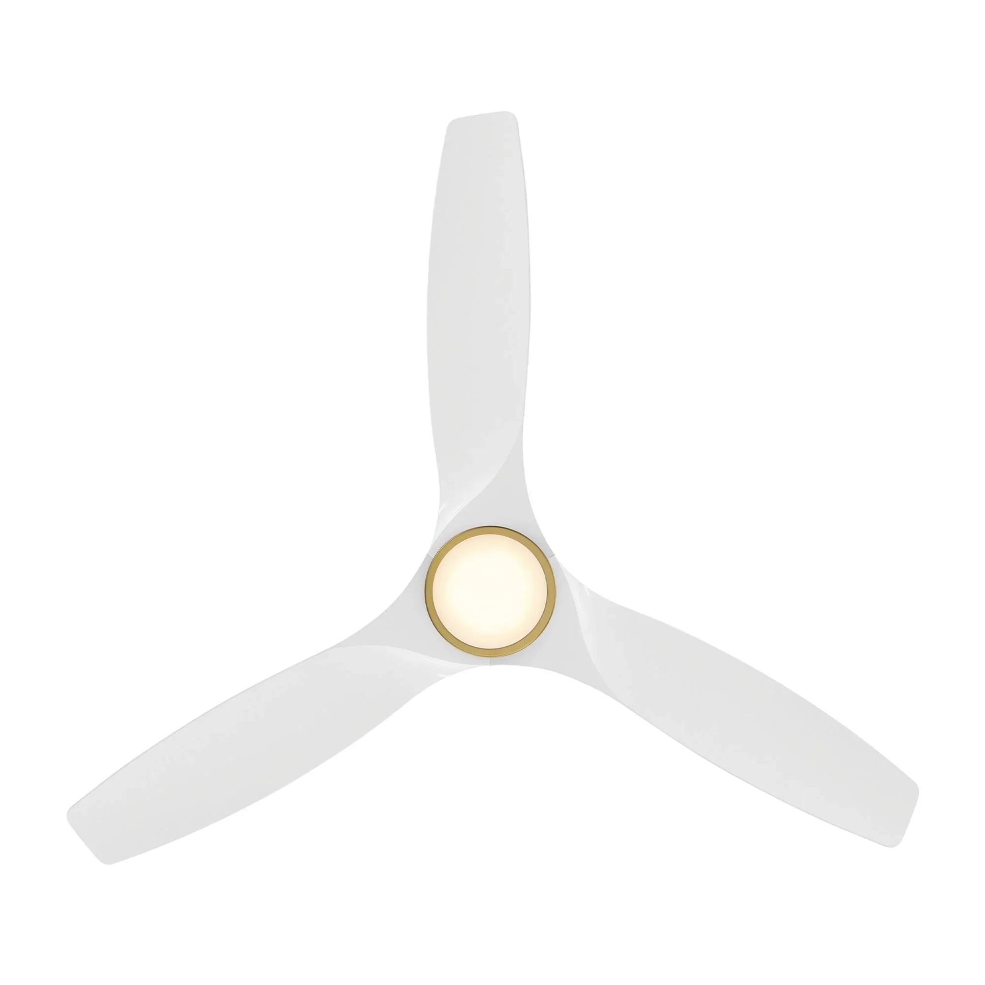 Skylark 54" Brass & White LED Smart Ceiling Fan