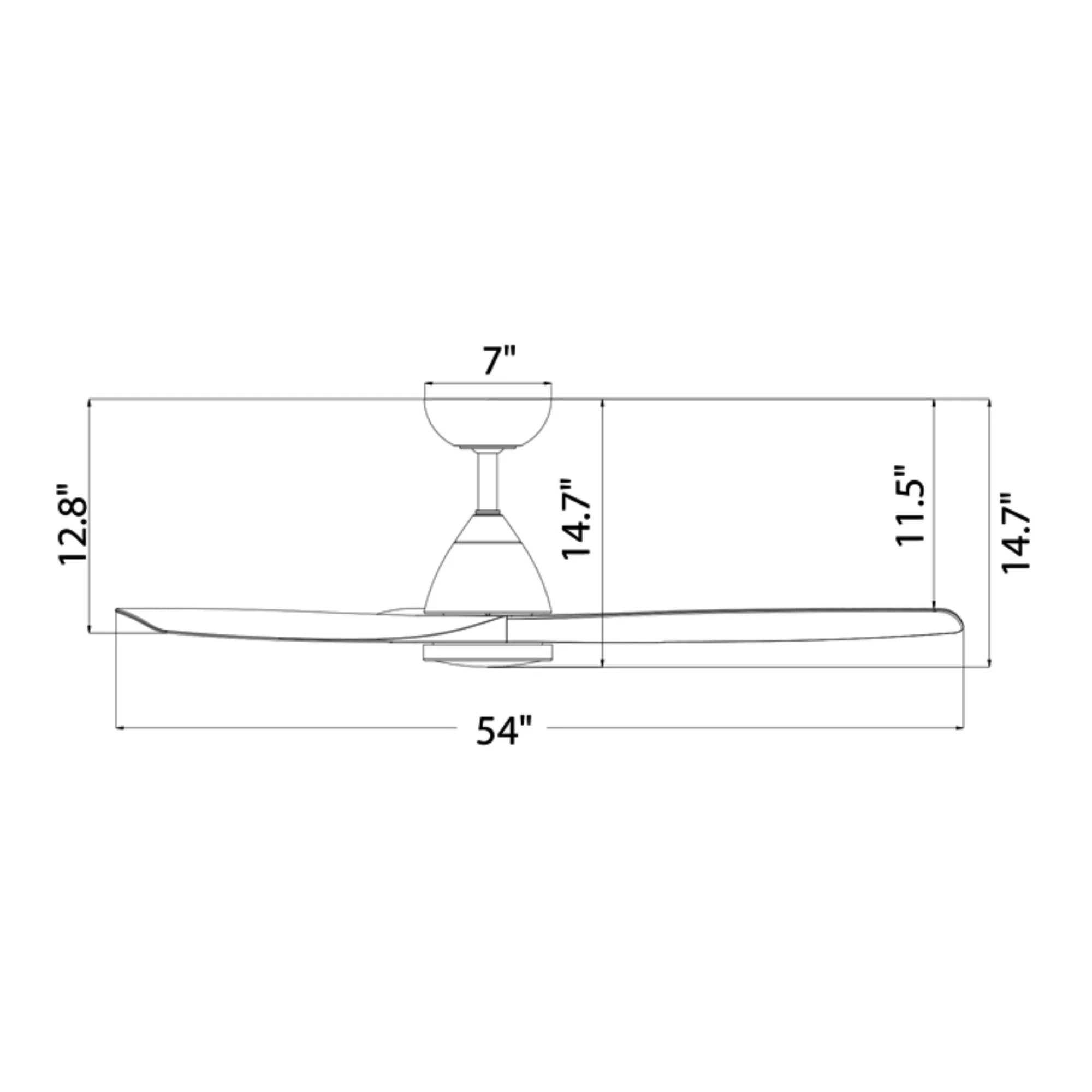 Skylark 54" Brass & White LED Smart Ceiling Fan