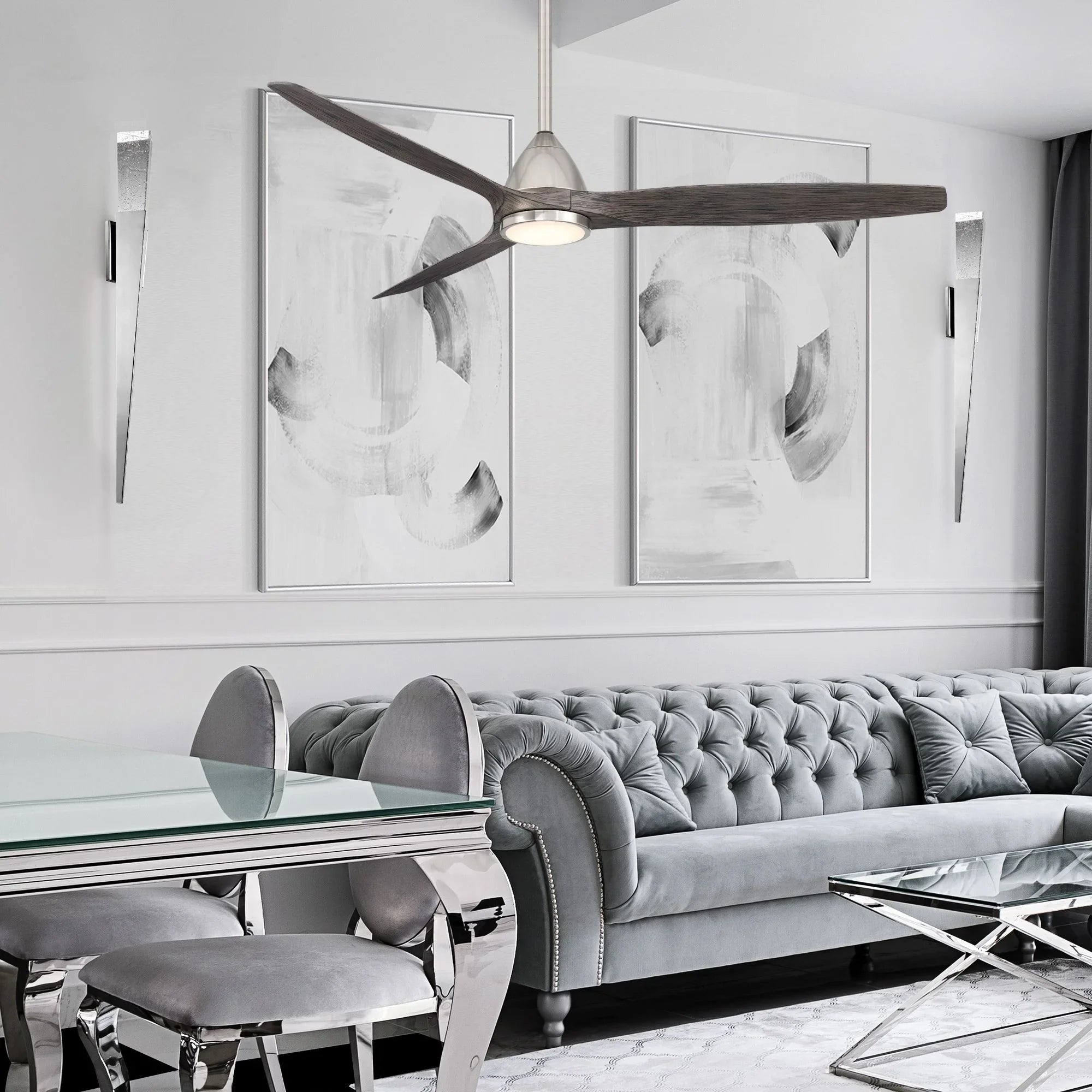 Skylark 62" Nickel LED Smart Ceiling Fan