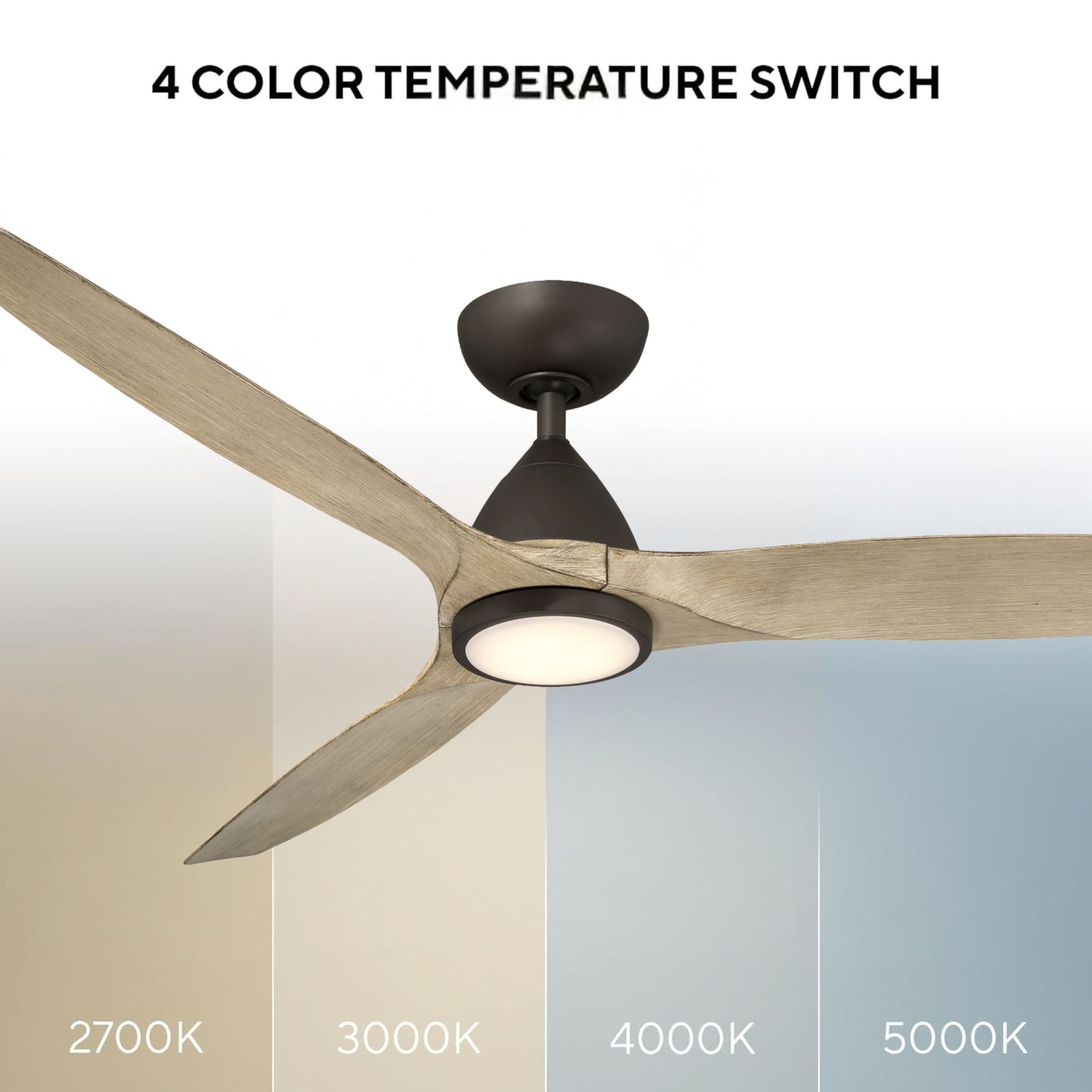 Skylark 62" Smart Ceiling Fan with CCT LED Light, Bronze