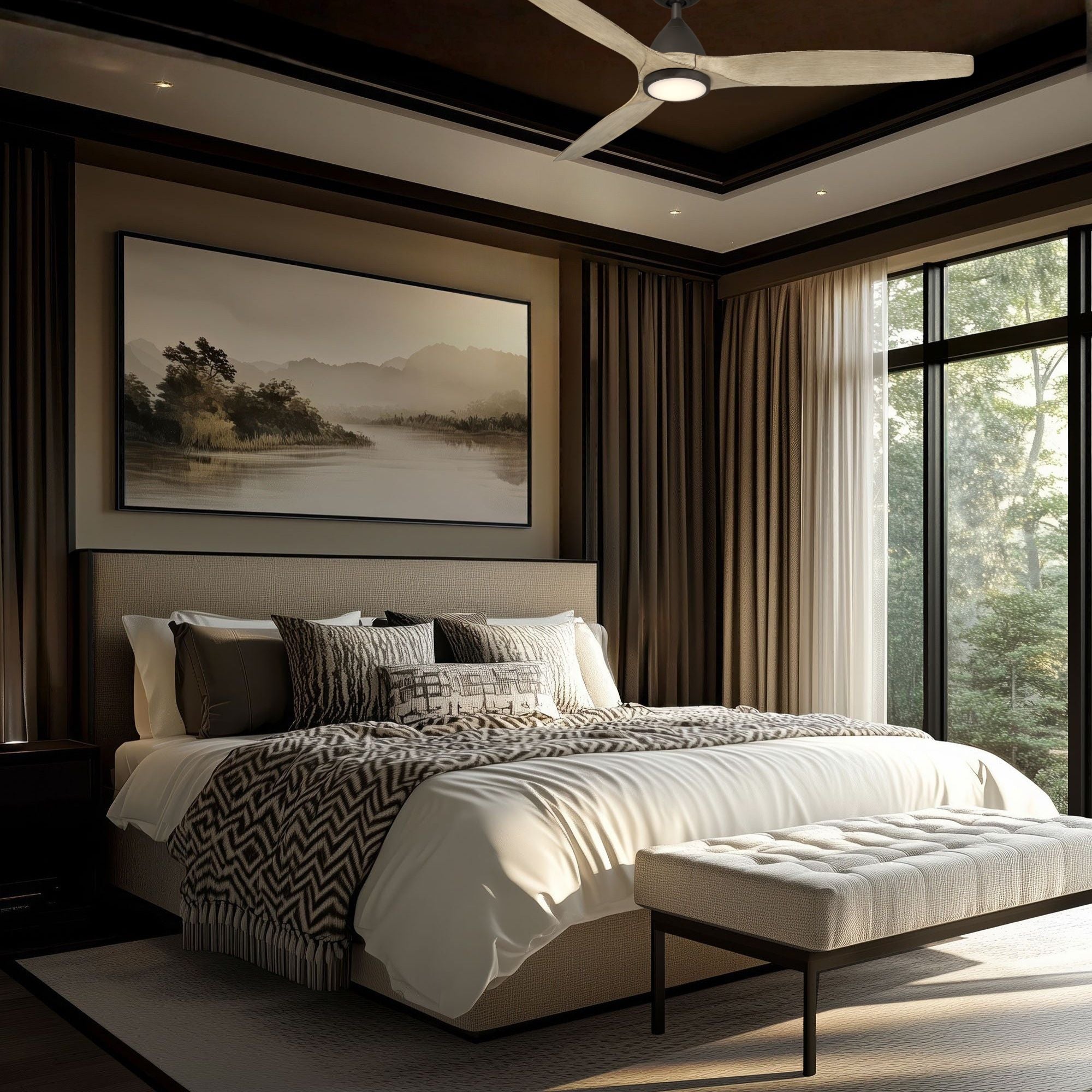 Skylark 62" Smart Ceiling Fan with CCT LED Light, Bronze