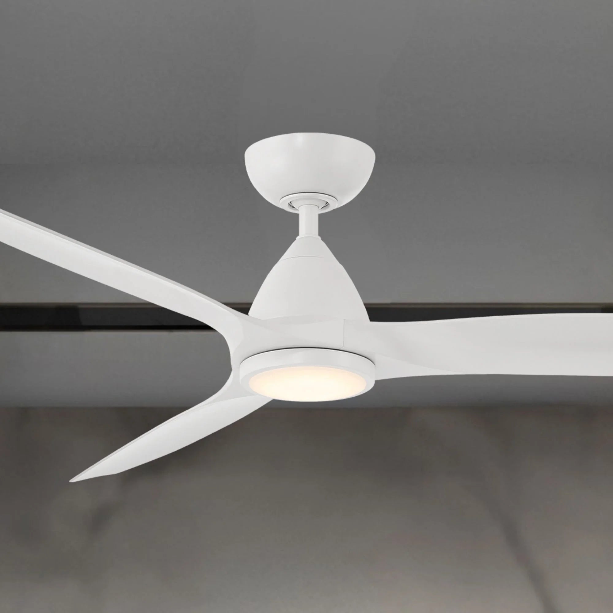 Skylark 62" Smart Ceiling Fan with CCT LED Light, Matte White