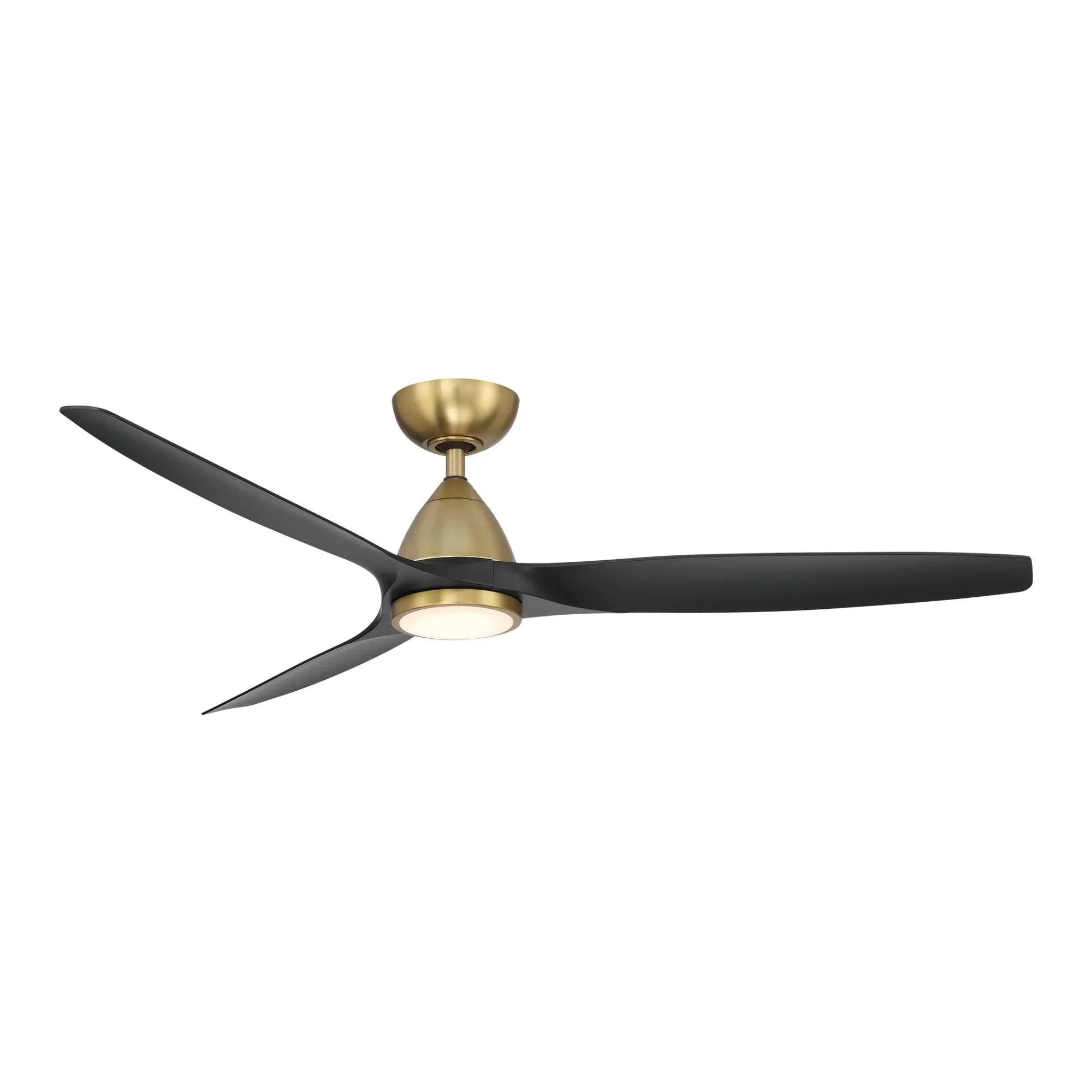 Skylark 62" Smart Ceiling Fan with CCT LED Light, Brass & Black