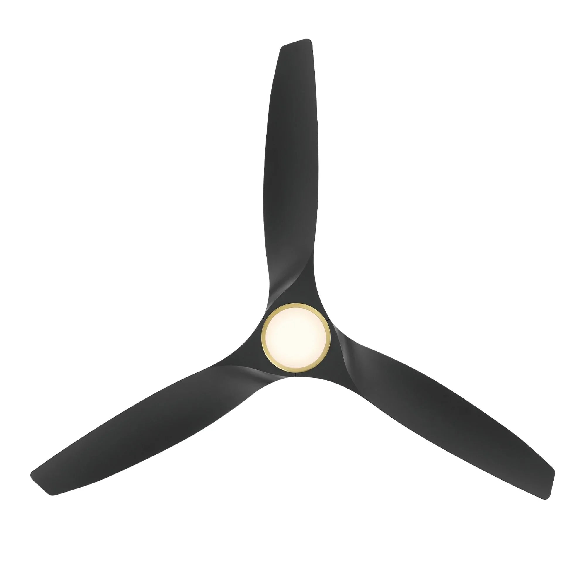 Skylark 62" Smart Ceiling Fan with CCT LED Light, Brass & Black