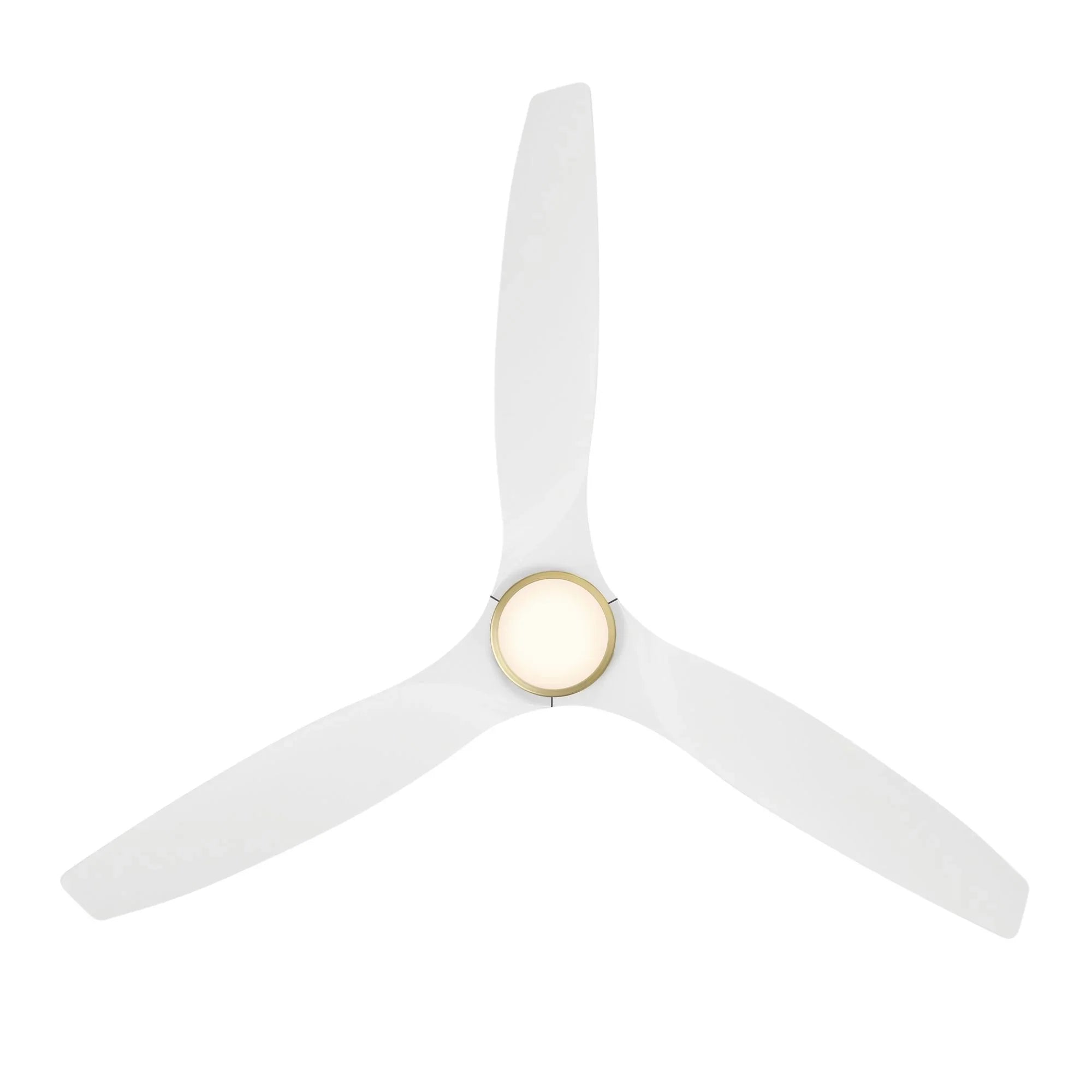 Skylark 62" Smart Ceiling Fan with CCT LED Light, Brass & White