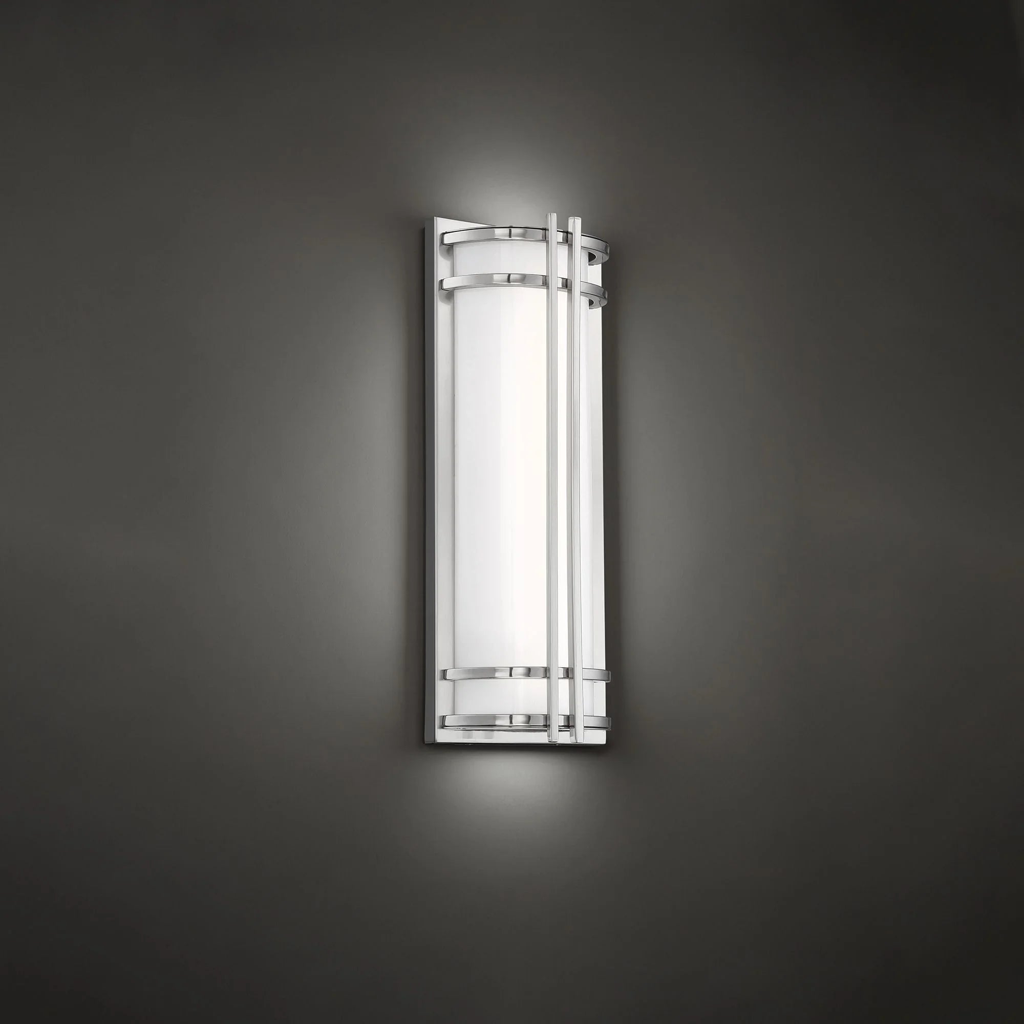 Skyscraper 18" LED Outdoor Wall Sconce, Stainless Steel Finish