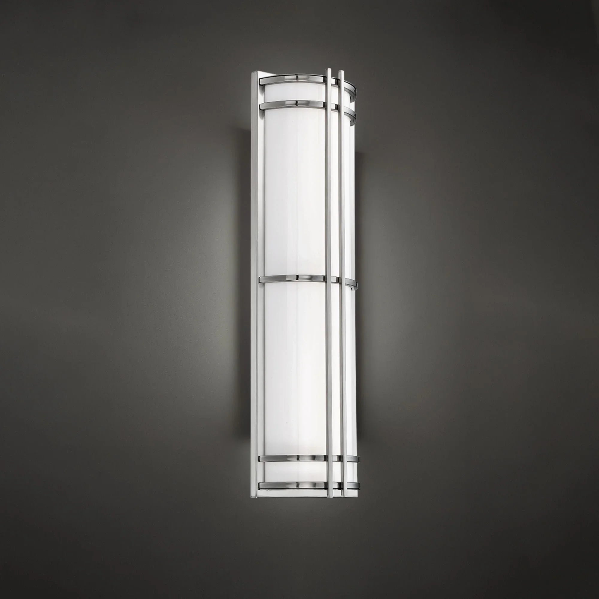 Skyscraper 27" LED Outdoor Wall Sconce, Stainless Steel Finish