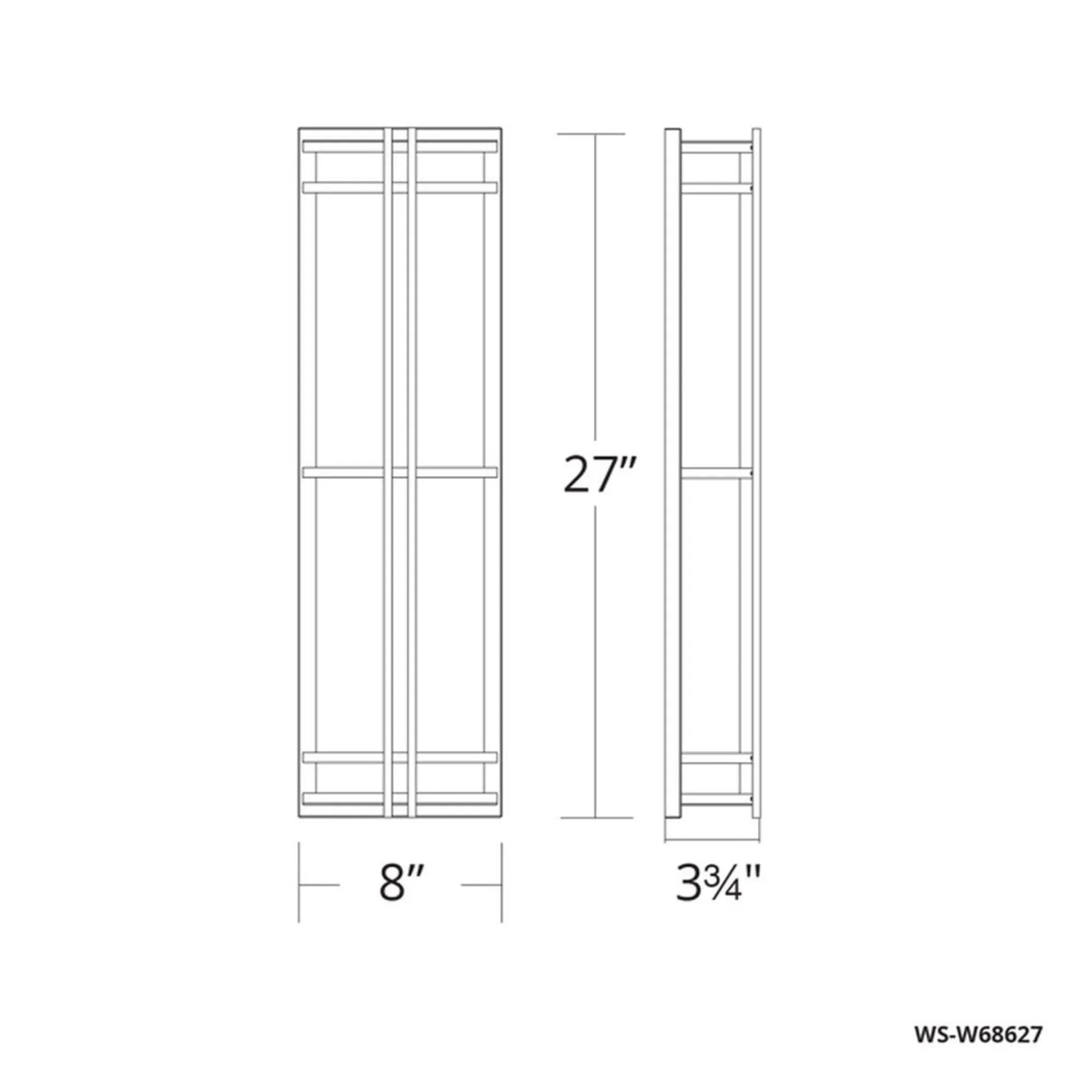 Skyscraper 27" LED Outdoor Wall Sconce, Stainless Steel Finish
