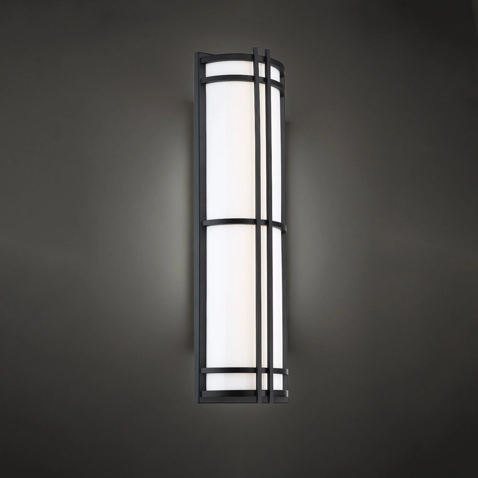 Skyscraper 37" LED Outdoor Wall Sconce, Black Finish