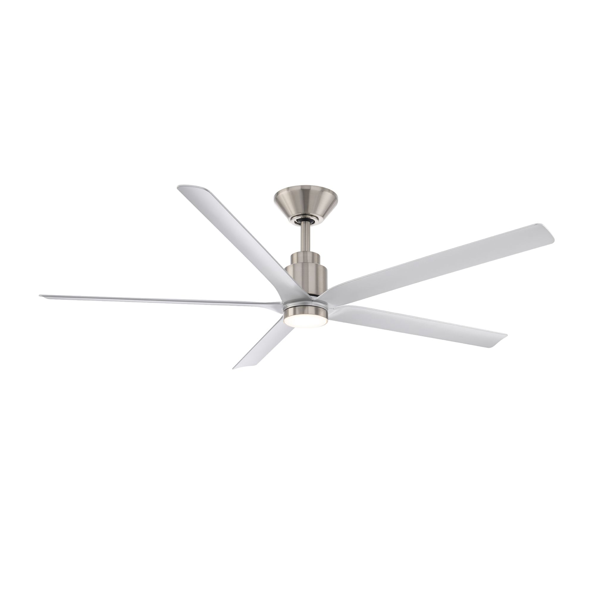 Smooth 5-Blade 56" CCT LED Smart Ceiling Fan, Brushed Nickel with Silver Blades