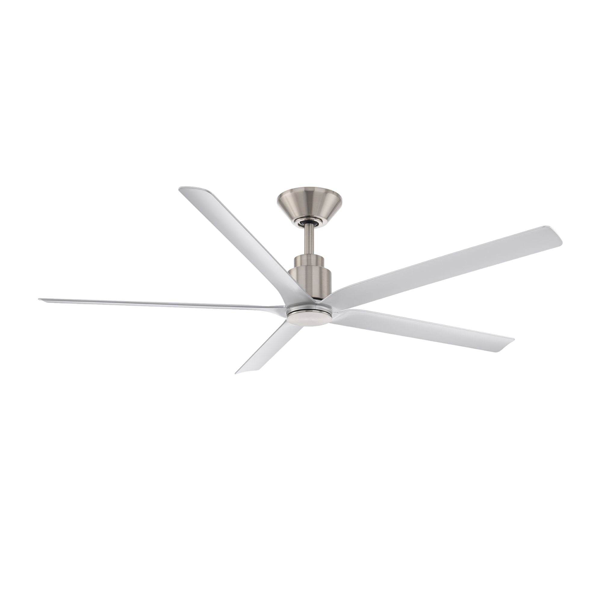 Smooth 5-Blade 56" CCT LED Smart Ceiling Fan, Brushed Nickel with Silver Blades