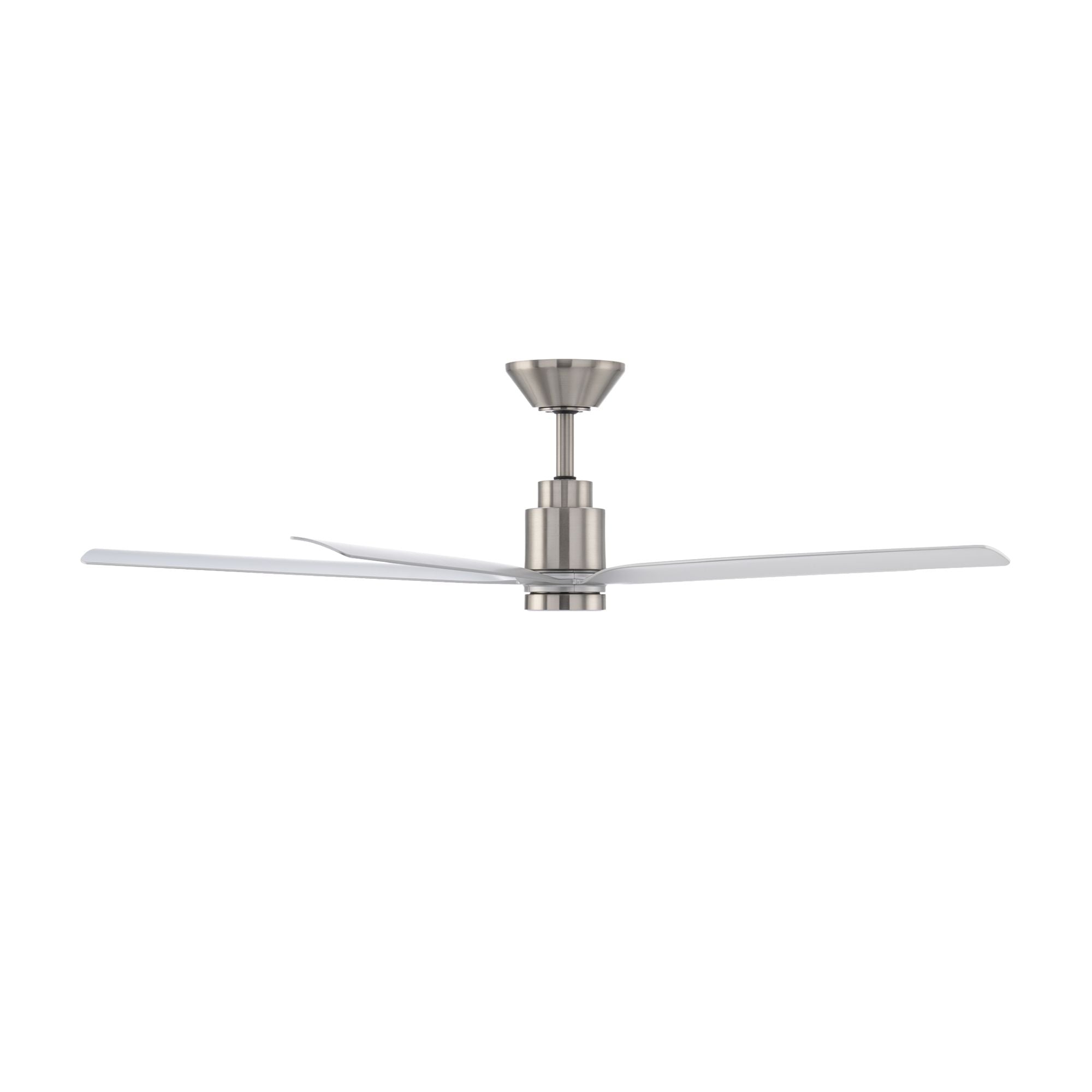 Smooth 5-Blade 56" CCT LED Smart Ceiling Fan, Brushed Nickel with Silver Blades