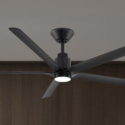 Smooth 5-Blade 56" CCT LED Smart Ceiling Fan, Matte Black
