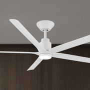 Smooth 5-Blade 56" CCT LED Smart Ceiling Fan, Matte White